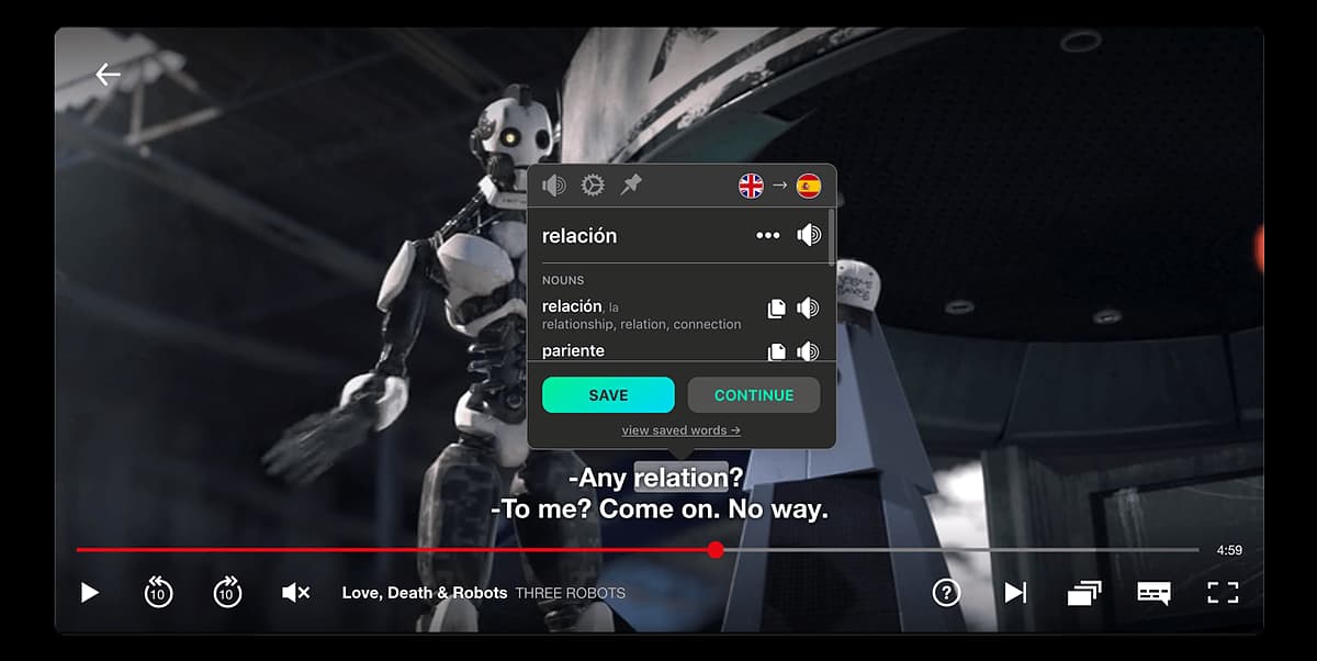 Mate Netflix translation
